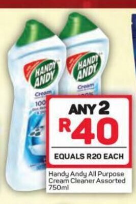 Pick n Pay Handy Andy All Purpose Cream Cleaner Assorted 750ml offer