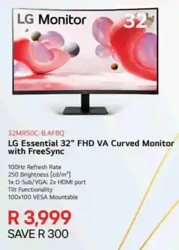 Computer Mania LG Essential 32" FHD VA Curved Monitor with FreeSync offer