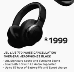 Computer Mania JBL live 770 noise cancellation over-ear headphones black offer