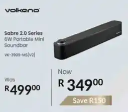 Computer Mania Volkano Sabre 2.0 Series 6W Portable Mini Soundbar offer