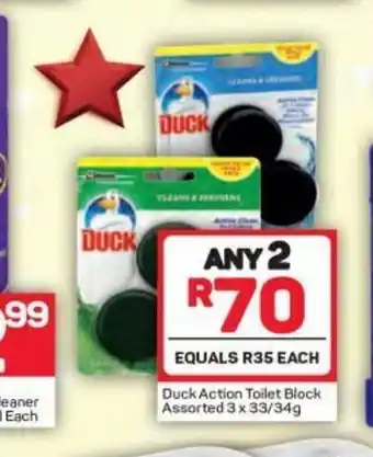 Pick n Pay Duck Action Toilet Block Assorted 3x33/34g offer