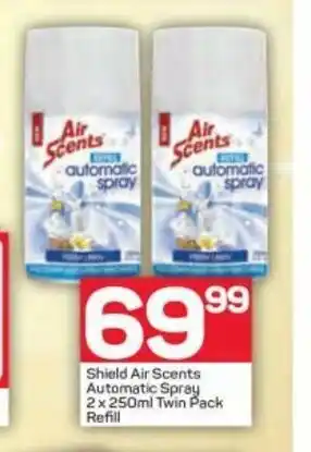 Pick n Pay Shield Air Scents Automatic Spray 2x250ml Twin Pack Refill offer