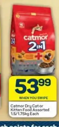 Pick n Pay Catmor Dry Cat or Kitten Food Assorted 1.5/1.75kg each offer