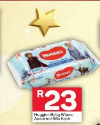 Pick n Pay Huggies Baby Wipes Assorted 56s each offer