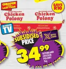 Shoprite Ritebrand chicken polony offer