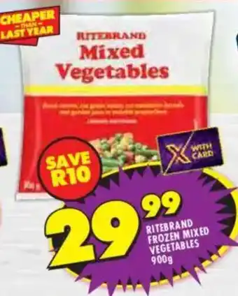 Shoprite Ritebrand frozen mixed vegetables offer