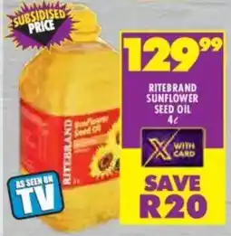 Shoprite Ritebrand sunflower seed oil offer