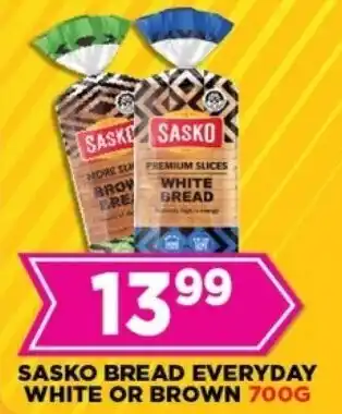 Goal Supermarket Sasko bread everyday white or brown offer