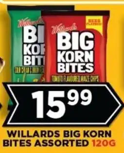 Goal Supermarket Willards big korn bites assorted offer