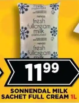 Goal Supermarket Sonnendal milk sachet full cream offer