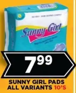 Goal Supermarket Sunny girl pads all variants offer