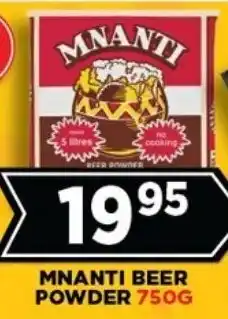 Goal Supermarket Mnanti beer powder offer