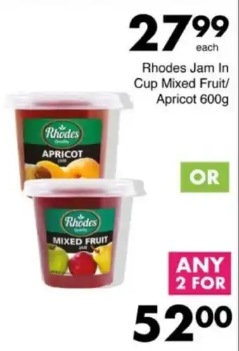 Save Hyper Rhodes Jam In Cup Mixed Fruit/ Apricot offer