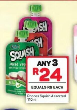 Pick n Pay Rhodes Squish Assorted 110ml offer