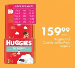 Save Hyper Huggies Dry Comfort Jumbo Pack Diapers offer