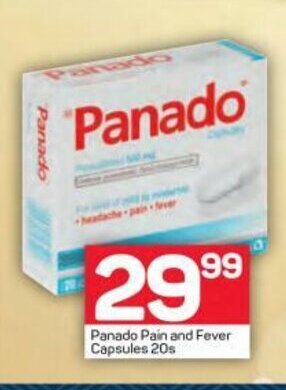 Pick n Pay Panado Pain and Fever Capsules 20s offer