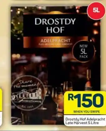 Pick n Pay Drostdy HOF Adelpratch Late Harvest 5 Litre offer