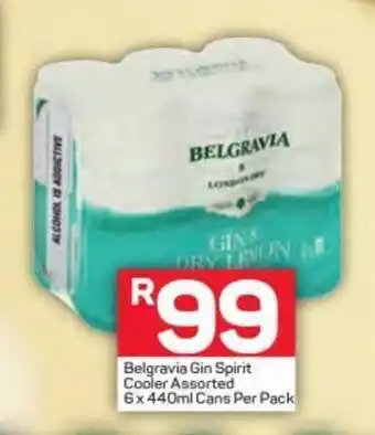 Pick n Pay Belgravia Gin Spirit Cooler Assorted 6x440ml Cans per pack offer