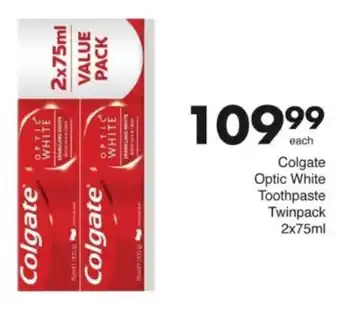 Save Hyper Colgate Optic White Toothpaste Twinpack offer