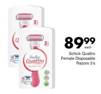 Save Hyper Schick Quattro Female Disposable Razors offer