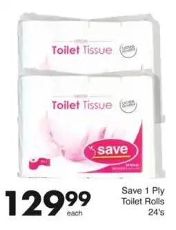 Save Hyper Save 1 Ply Toilet Rolls offer