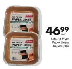 Save Hyper UBL Air Fryer Paper Liners Square offer