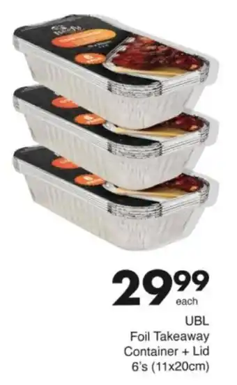Save Hyper UBL Foil Takeaway Container + Lid offer