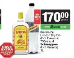 Spar Tops Gordon's London Dry Gin and Schweppes offer