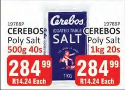KitKat Cash and Carry CEREBOS Poly Salt 500g 40s offer
