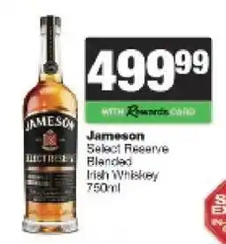 Spar Tops Jameson Select Reserve Blended Irish Whiskey offer