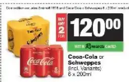 Spar Tops Coca-Cola or Schweppes offer