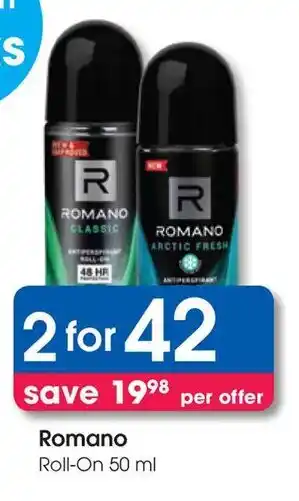 Clicks Romano Roll-On offer