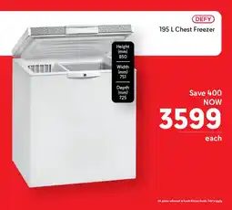 Makro DEFY Chest Freezer offer