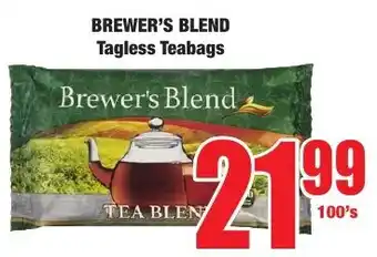 Boxer Superstores BREWER'S BLEND Tagless Teabags offer