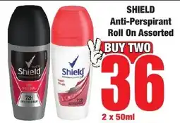 Boxer Superstores SHIELD Anti-Perspirant Roll On Assorted offer