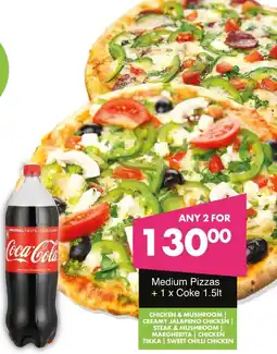 Save Hyper Medium Pizzas + Coke offer