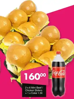 Save Hyper Mini Beef/ Chicken Sliders + Coke offer