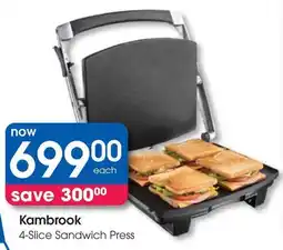 Clicks Kambrook 4-Slice Sandwich Press offer
