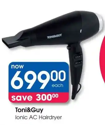 Clicks Toni&Guy Ionic AC Hairdryer offer