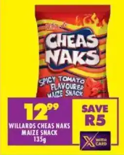 Shoprite Willards cheas naks maize snack offer