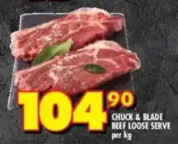 Shoprite Chuck & blade beef loose serve offer