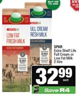 Spar SPAR Extra Shelf Life Full Cream or Low Fat Milk offer