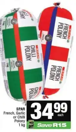 Spar SPAR French, Garlic or Chilli Polony offer