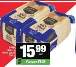 Spar SPAR Bakery White Bread offer