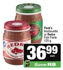 Spar Peck's Anchovette or Redro Fish Paste offer
