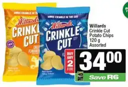 Spar Willards Crinkle Cut Potato Chips Assorted offer