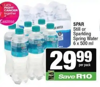 Spar SPAR Still or Sparkling Spring Water offer