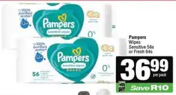 Spar Pampers Wipes Sensitive or Fresh offer