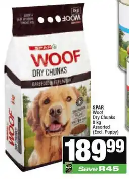 Spar SPAR Woof Dry Chunks Assorted offer