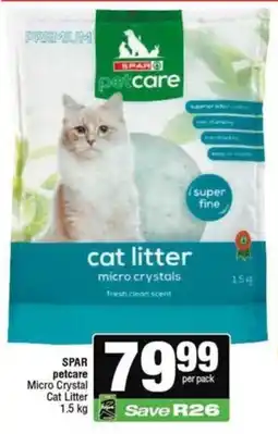 Spar SPAR petcare Micro Crystal Cat Litter offer